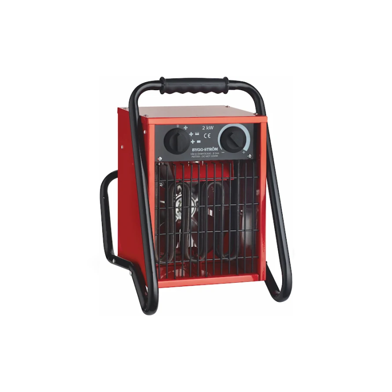 Elektrisk värmefläkt för mindre utrymmen och bodar.