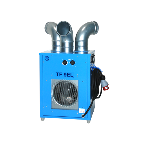 Professionell byggvärmare för tillfälligt bruk.