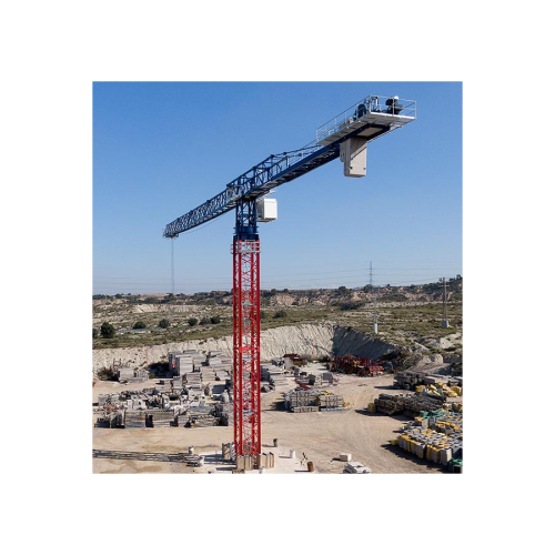 Tornkran med lång räckvidd och hög kapacitet för större byggarbetsplatser.