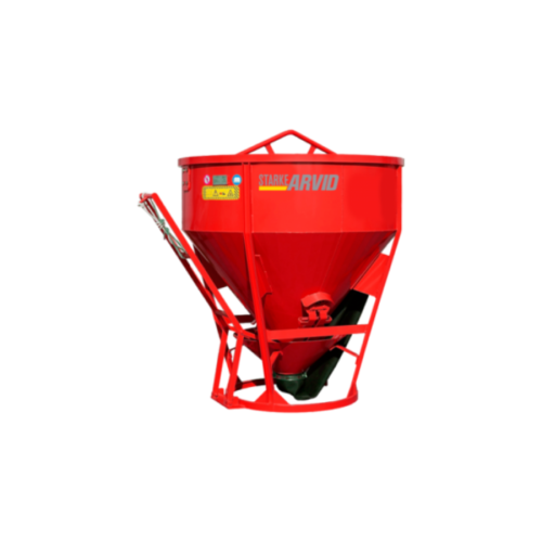 Betongbehållare för säker transport och gjutning av betong.