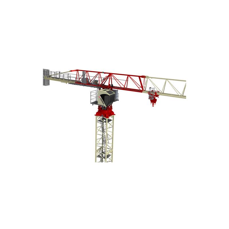 Kompakt tornkran för mindre till medelstora byggarbetsplatser med god räckvidd och effektiv lyftkapacitet.