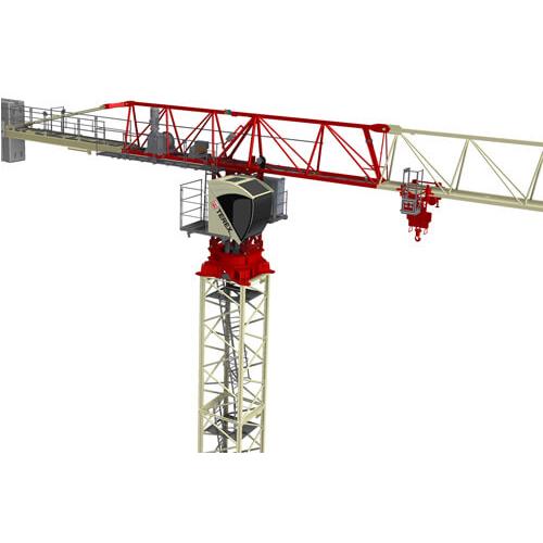 Kompakt tornkran för mindre till medelstora byggarbetsplatser med god räckvidd och effektiv lyftkapacitet.