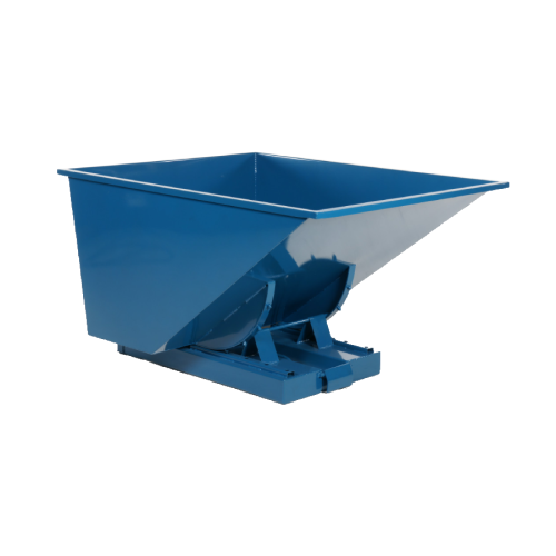 Tippbar container för byggavfall och material.