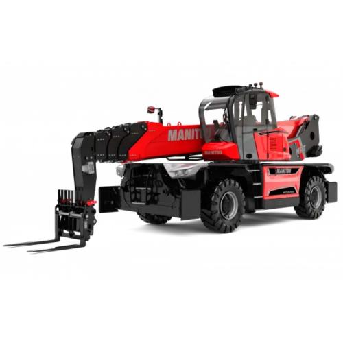 Roterande teleskoplastare med lyfthöjd upp till 35 m, utformad för krävande arbeten på stora höjder.