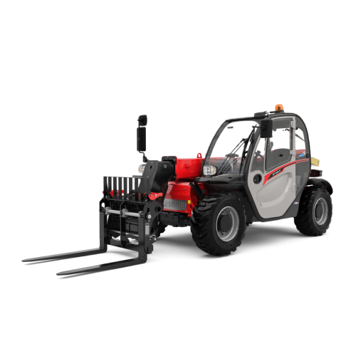 Teleskoplastare för materialhantering med 6 meter lyfthöjd och en kapacitet på 2.5ton.