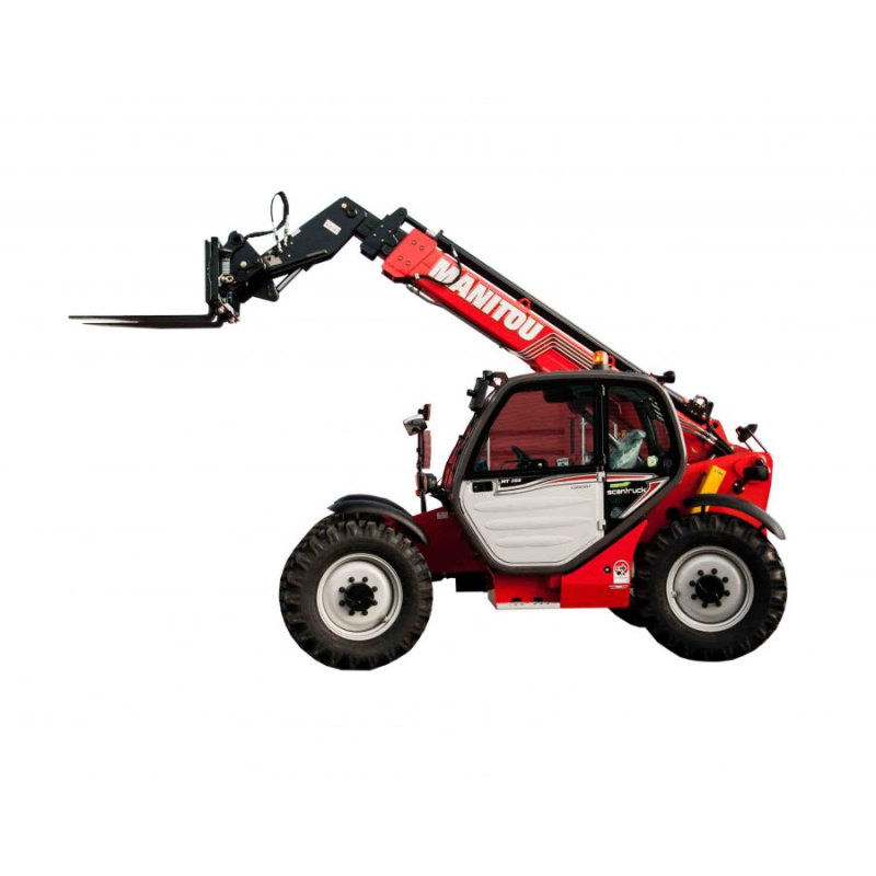 Teleskoplastare med 9 meter lyfthöjd och en lyftkapacitet på 2.9 ton för flexibelt byggarbete.