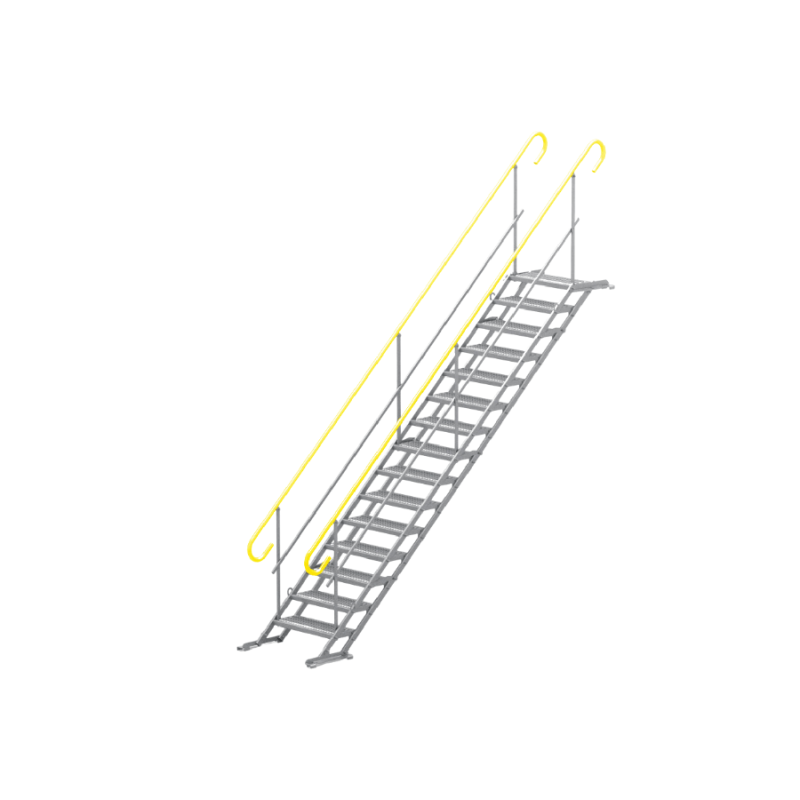 Tillfällig trapp med 15 steg, klarar höjdskillnad på max 3 meter.