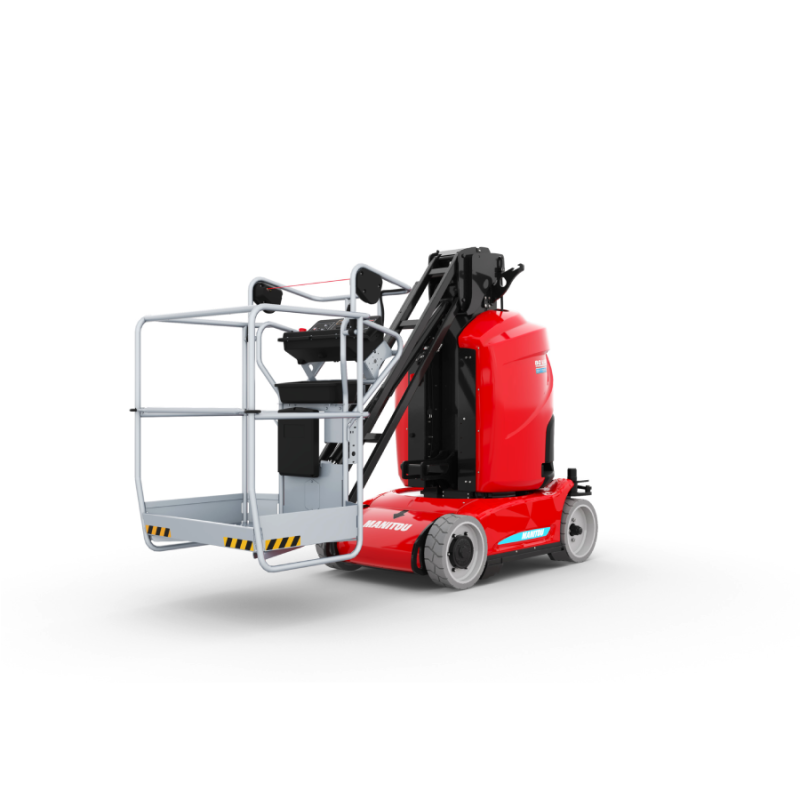 Kompakt elektrisk pelarlift för arbete på låga höjder i trånga utrymmen.