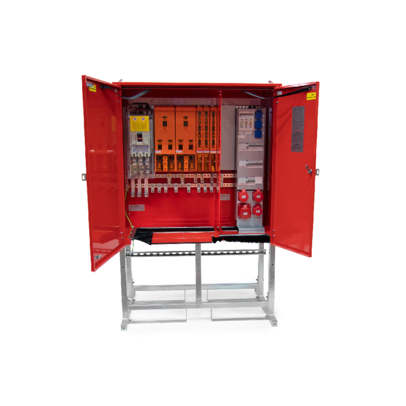 Undercentral för vidarefördelning av el inom större byggarbetsplatser.