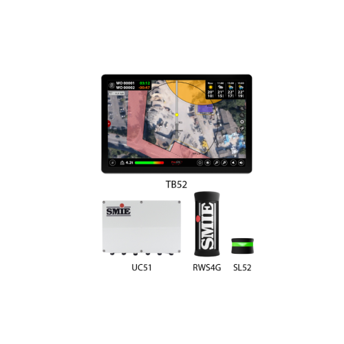 Zonsystem som förhindrar kollisioner mellan kranar och hinder.